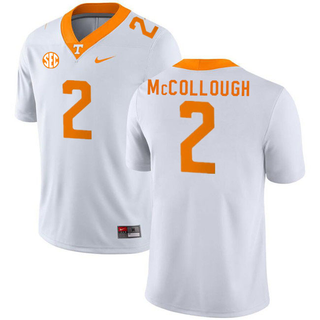 Men #2 Jaylen McCollough Tennessee Volunteers College Football Jerseys Stitched Sale-White